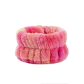 Polsini in flanella sfumata rosa e arancione per lavare il viso e assorbire l'acqua - Polsino Assorbente Sfumato Tie-Dye / Rosso Rosa Colorato