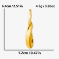 Dimensiones detalladas del colgante ondulado de acero inoxidable 304 dorado - Dorado
