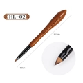 Japanese nail art liner brush HL-02 with walnut wood handle and 0.8cm synthetic hair - Large Carving Pen (HL02)