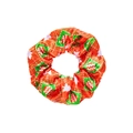 Christmas hair scrunchie with red and green plaid patterns and white tree prints - Style 4# (Red Green Plaid Snowflake)