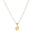 Minimalist golden Virgo zodiac pendant necklace featuring a polished stainless steel chain - Virgo / Pendant Only