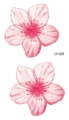 Adesivi per tatuaggi temporanei con fiori di ciliegio rosa, stile floreale, modello LY-028 - Stile Fiori di Pesco Dipinti a Mano con Matite Colorate (LY028)