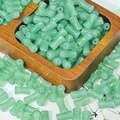 6x12mm green faux jade bamboo-shaped glass beads for DIY bracelet making - Emerald Green (J6#)