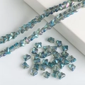 Blue butterfly glass crystal beads with iridescent finish for DIY jewelry making - Transparent Green