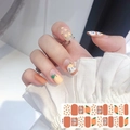 Orange and persimmon fruit cartoon nail stickers set, professional finish, style 8B-085 - Orange Cartoon Fruit Style (SS-065)