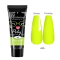 Neon Lemon 05 Poly Nail Gel 15ml tube with glossy and matte finish nail tips - Neon Yellow (05)