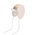 Kids winter khaki trapper hat with warm faux fur lining and ear flaps for cold weather - Beige