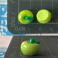 Mini ciondolo a forma di mela verde in resina per capelli e decorazioni fai-da-te - Mini Mela 3D