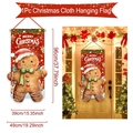 Detailansicht des Weihnachtsbanners mit Lebkuchenmann und Maßen von 96 cm Gesamtlänge - 95cmx46.5cm / Weihnachts-Lebkuchenmann