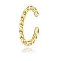 Anillo abierto de acero inoxidable chapado en oro de 18K con diseño de cuentas - Estilo Abierto de Cuentas (SR21061702G)