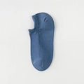 Klassische marineblaue Herren-Baumwollsocken mit elastischen Rippbündchen - Mesh Blau