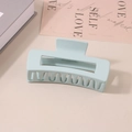 Minimalist light blue rectangular matte hair claw clip for thick hair shown on a desk - #26 Matte Light Blue - 10.5cm / Bulk (No Packaging)
