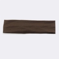Elastic brown cotton sports headband for outdoor running and fitness sweat absorption - Light Coffee
