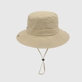 Breathable beige wide-brim sun hat with adjustable chin strap and reinforced stitching - M(56-58cm) / Light Khaki