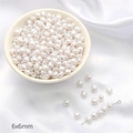 6x6mm weiße herzförmige ABS-Perlen für DIY-Schmuckherstellung und Bastelarbeiten - Stil 29 Kleines Herz 6x6mm Weiß 40 Stk./Packung