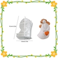 Stampo in silicone angelo 3D con cuore rosso per resina e misure 8.2x5.4x3.7cm - Angelo Ragazza con Cuore 001