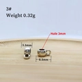 Vintage Silberlegierung Zwischenperlen mit Seitenschlaufe, 3,5x8,5mm für DIY Schmuckbau - Kurzer Zylinderstil (3#)