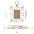 White vintage 3D Christmas tree photo frame ornament with intricate floral carvings - 23# / White