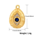 Détails du pendentif étoile ovale en plaqué or de 17mm avec pierre bleue - A0325-Pendentif Goutte Bleue