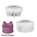 Silicone mold set for round bow resin storage jars with dimensions and purple finished example - Lace Bow Storage Box
