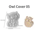DIY Halloween owl silhouette resin mold with detailed 3D feather texture and 8.8cm size - Owl Face Cover #05