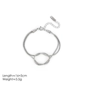 Bracciale a doppia catena serpente in acciaio inossidabile con nodo decorativo - Oro 18K / Color Acciaio
