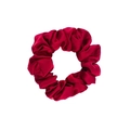 Luxurious red 19mm mulberry silk scrunchie for hair protection and elegant styling - 3.5cm/19 Momme / Burgundy