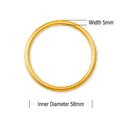 Minimalist gold bangle with 5mm width and 58mm inner diameter in a polished finish - 58mm Inner Diameter / Gold Plated Copper
