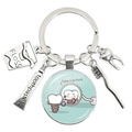 Dental theme keychain with toothpaste, toothbrush, and tooth pendants on a white background - Tooth Implant Looking in Mirror (15)