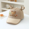 Dettaglio cappellino da neonato con corna di cervo 3D e ricamo di cervo carino - 50cm (1-3 anni) / Beige Cachi