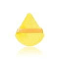 Borla de terciopelo amarillo en forma de gota con cinta de satén para difuminar maquillaje - Embalaje a granel / Amarillo
