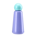Lavender purple 304 stainless steel thermos with blue spherical lid and glossy finish - 500ml / Blue & Lavender