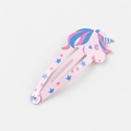 Cute pink unicorn metal BB hair clip for children with colorful star patterns - Unicorn 2