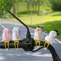Lot de 4 décorations de guidon en silicone animaux mignons pour vélos et scooters - Série d'Ornements 3085 (3085) / Lot de 4 / Coloré