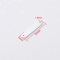 Technical dimensions of 22x5mm mirror polished stainless steel blank bar with dual holes - Oval Double Hole Bar (MP416) / 22x5mm / Steel