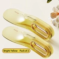 Set of 2 bright yellow mattress lifter tools with anti-slip design and metal rings - 2PCS / Bright Yellow