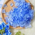 Deep blue silk artificial rose petals for romantic wedding and bedroom decoration - Blue