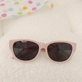 Pink pinhole glasses for kids with matte frames and anti-UV black perforated lenses - Pink