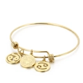 Minimalist gold plated stainless steel Cancer zodiac charm bracelet for women - Gold Cancer (KB88092-Z)