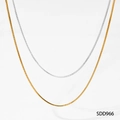 Collana minimalista a maglia serpente in acciaio inossidabile finitura oro e argento - Doppio Strato Oro+Argento (SDD966)