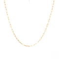Minimalist gold-plated stainless steel paperclip chain necklace with modern links - 2.6mm Mini Paperclip Chain