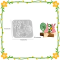 DIY Easter silicone mold for resin rabbit egg star candle holder base ornaments - Easter Egg Bunny Insert Style 003