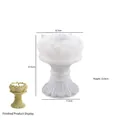 Detailed translucent lotus flower silicone mold with vintage textured base for DIY candle cups - Style 1 Lotus