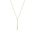 Collar minimalista de acero inoxidable chapado en oro con colgante rectangular geométrico - Dorado