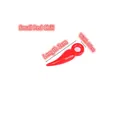 Detailed view of red plastic chili pepper pendant with 2cm length and 0.5cm width - Small 2cm