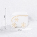 Mini white ceramic Christmas carriage figurine with gold snowflake pattern and dimensions - 9# White Fan-shaped Carriage