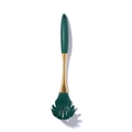 Dark green silicone pasta server with gold-plated handle for stylish kitchen cooking - Pasta Server / Dark Green