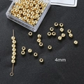 Detalle de cuentas espaciadoras de cobre dorado de 4mm para crear joyas de bricolaje - Oro de 14K 4mm (50 piezas)