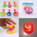Colorful LED glowing plastic bamboo dragonfly spinning toy available in six bright colors - Glowing UFO Mini Gyro