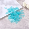 Luminous blue star-shaped wall stickers for room decoration glowing in the dark - Thick Version/50 Pieces Pack / 3cm/Glow / Blue